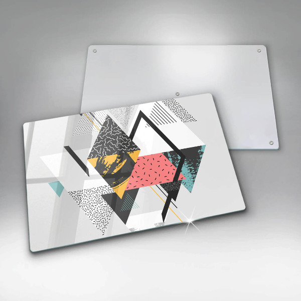 Skärbräda glas modern Abstraktionstrianglar