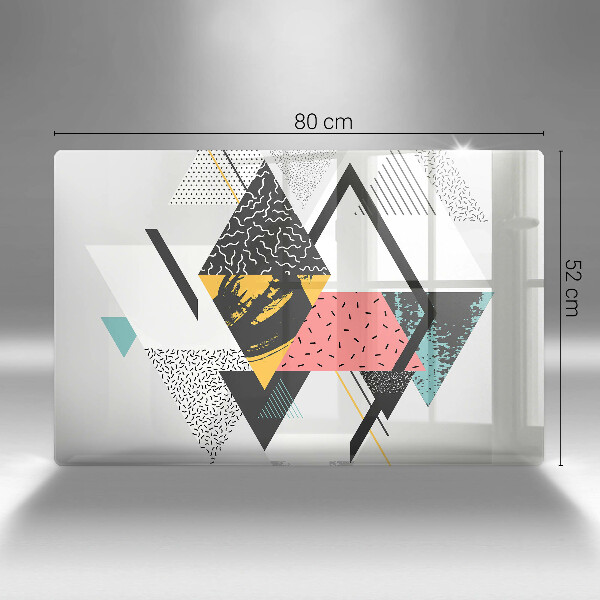 Skärbräda glas modern Abstraktionstrianglar