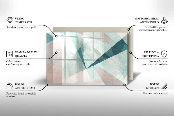 Skärbräda glas modern Skarp abstraktion