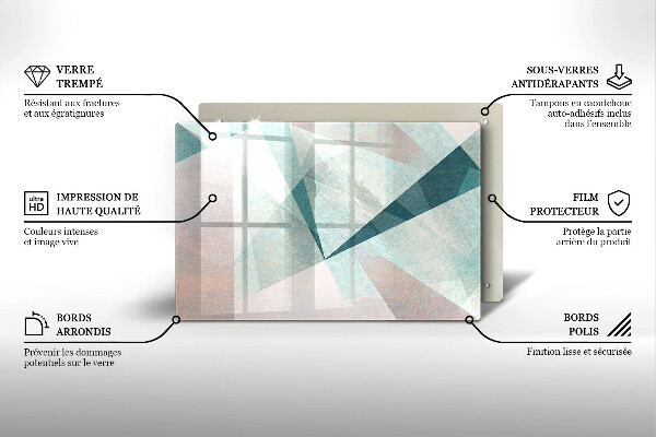 Skärbräda glas modern Skarp abstraktion