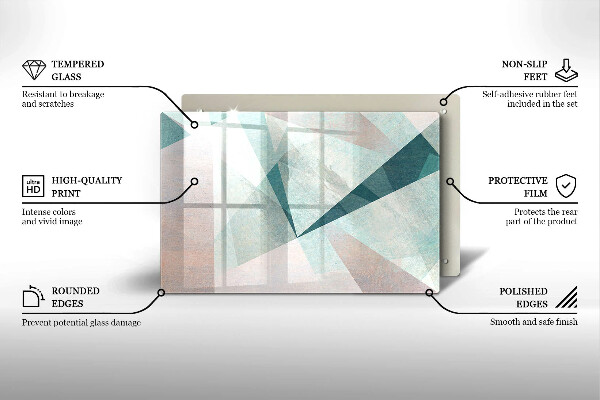 Skärbräda glas modern Skarp abstraktion