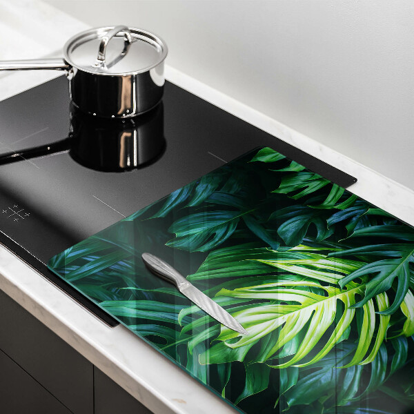 Skärbräda glas modern Vilda Monstera blad