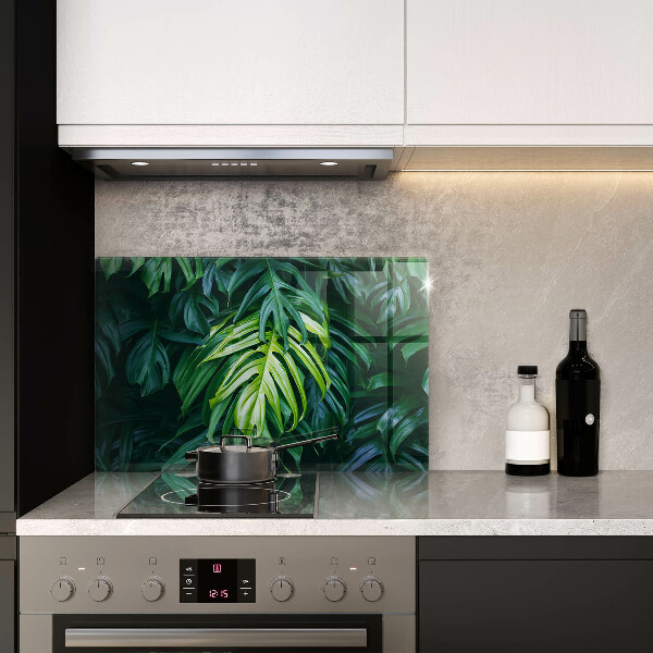 Skärbräda glas modern Vilda Monstera blad