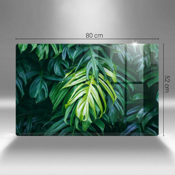 Skärbräda glas modern Vilda Monstera blad