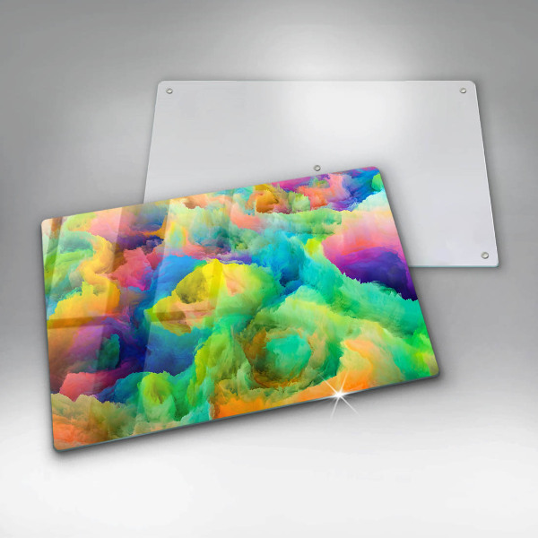 Skärbräda glas modern Färgglad abstraktion