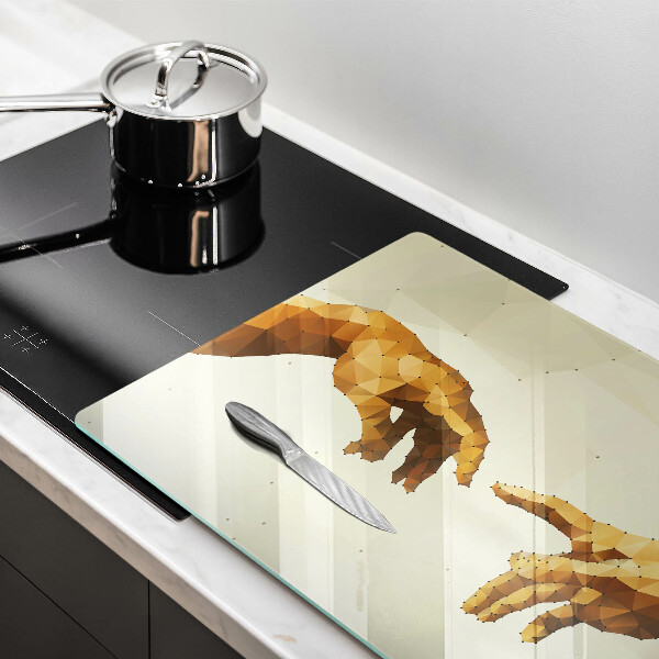 Skärbräda glas modern Skapandet av Adams händer