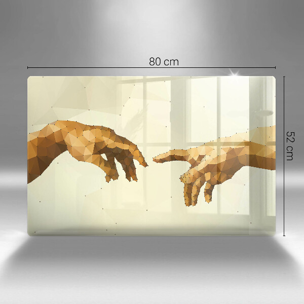 Skärbräda glas modern Skapandet av Adams händer