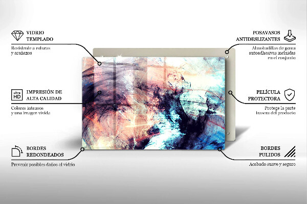 Skärbräda glas modern Målad abstraktion