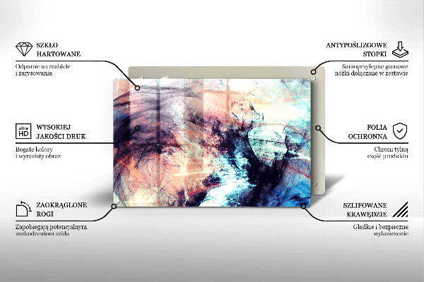 Skärbräda glas modern Målad abstraktion