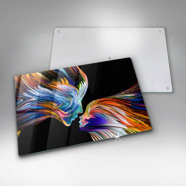 Skärbräda glas modern Abstrakt kyss