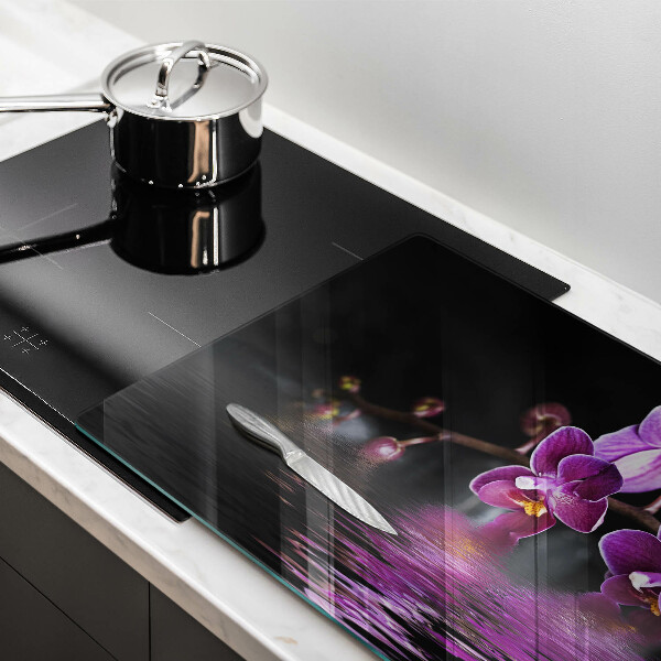 Skärbräda glas modern Orkidé vatten zen