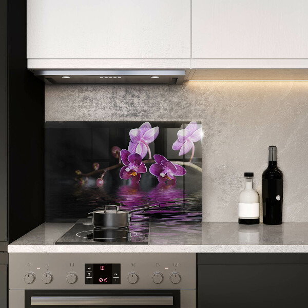 Skärbräda glas modern Orkidé vatten zen