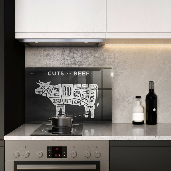 Skärbräda glas modern Ko kött nötkött