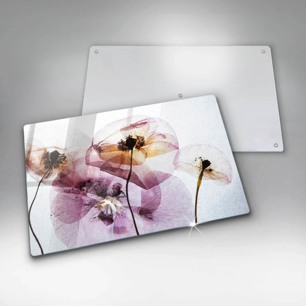 Skärbräda glas modern Fina blommor