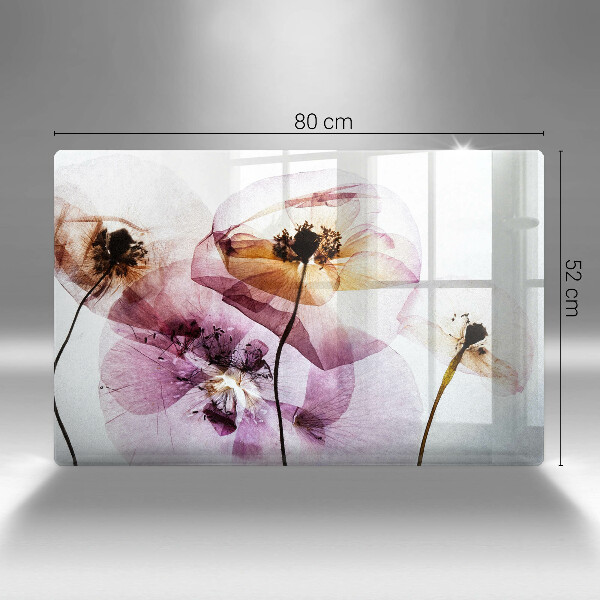 Skärbräda glas modern Fina blommor