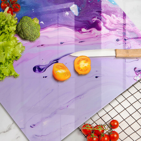 Skärbräda glas modern Abstraktion bläck