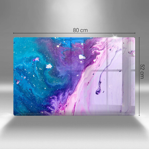 Skärbräda glas modern Abstraktion bläck