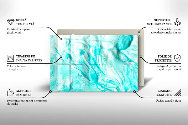 Skärbräda glas modern Abstraktionsfärger