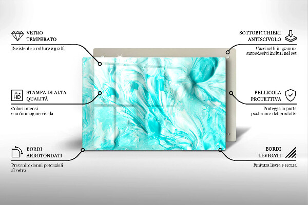 Skärbräda glas modern Abstraktionsfärger