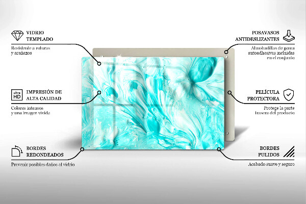 Skärbräda glas modern Abstraktionsfärger