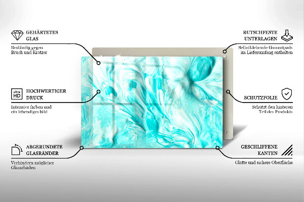 Skärbräda glas modern Abstraktionsfärger