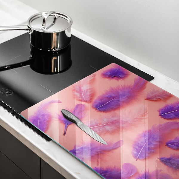 Skärbräda glas modern Fluffiga fjädrar