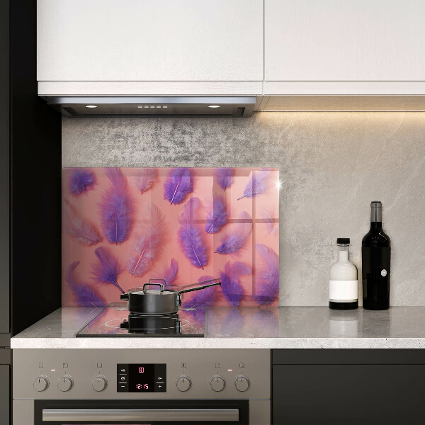 Skärbräda glas modern Fluffiga fjädrar