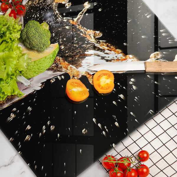 Skärbräda glas modern Drick med is