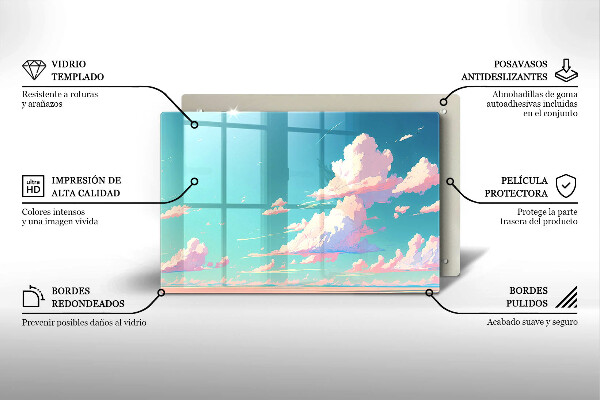 Skärbräda glas modern Sagohimlen