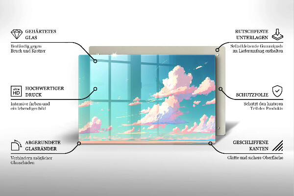Skärbräda glas modern Sagohimlen