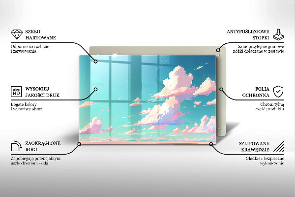 Skärbräda glas modern Sagohimlen