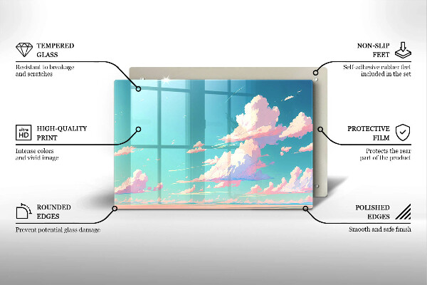 Skärbräda glas modern Sagohimlen
