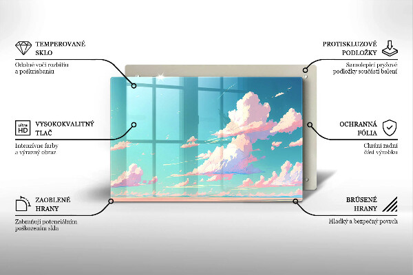 Skärbräda glas modern Sagohimlen