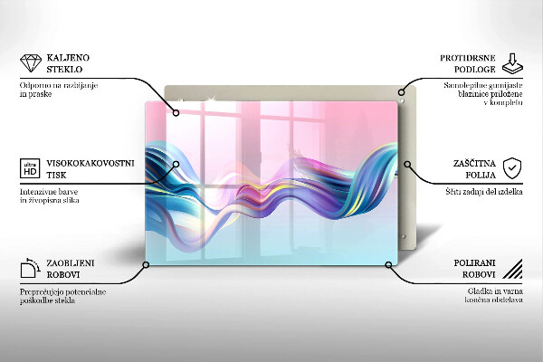 Skärbräda glas modern Pastell abstraktion
