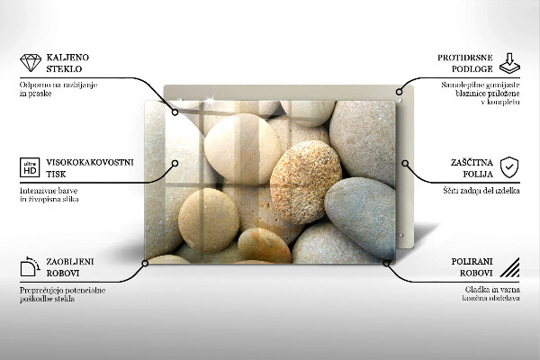 Skärbräda glas modern Ovalt stenmönster