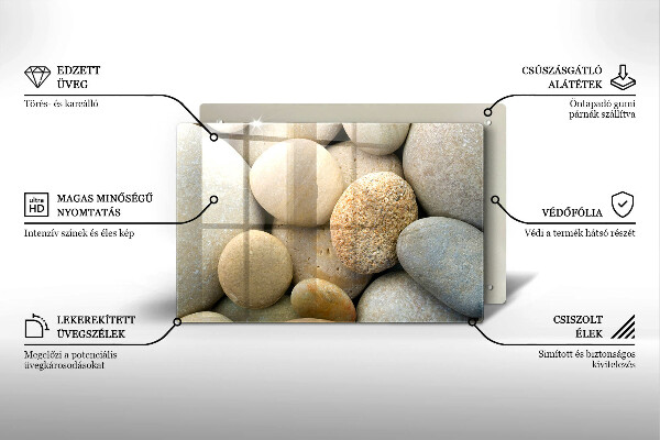 Skärbräda glas modern Ovalt stenmönster