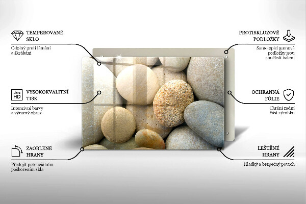 Skärbräda glas modern Ovalt stenmönster