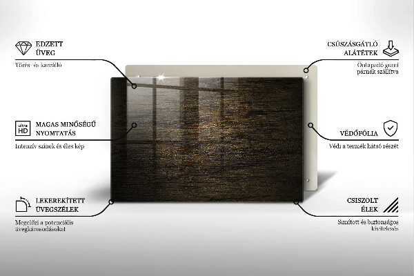 Skärbräda glas modern Trästruktur bark