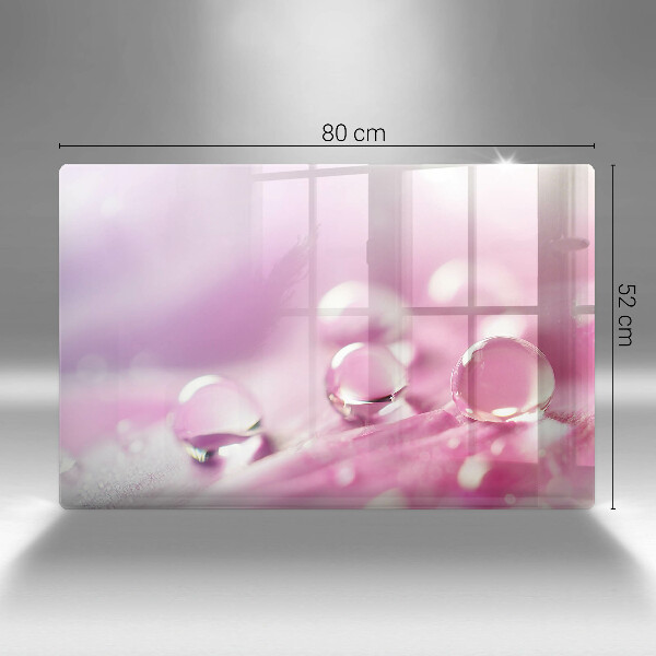 Skärbräda glas modern Dagg blomblad