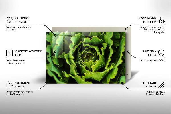 Skärbräda glas modern Äter salladsblad
