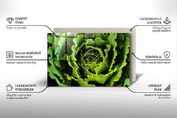 Skärbräda glas modern Äter salladsblad