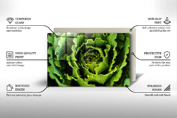 Skärbräda glas modern Äter salladsblad