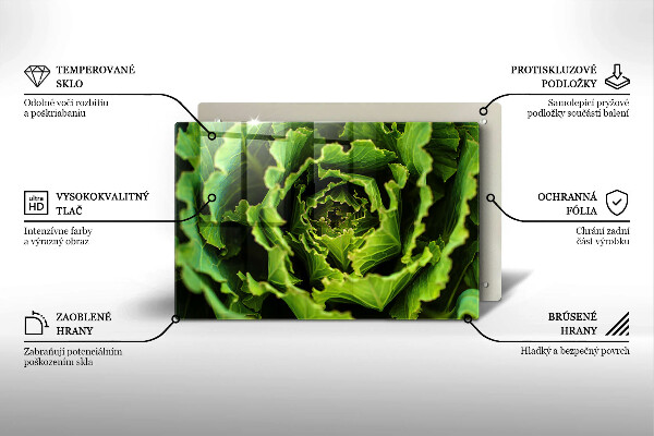 Skärbräda glas modern Äter salladsblad