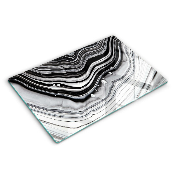 Skärbräda glas modern Bläckabstraktion