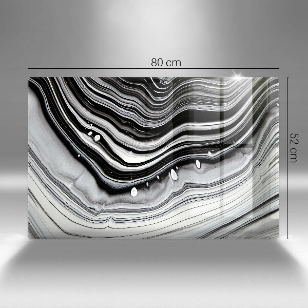 Skärbräda glas modern Bläckabstraktion