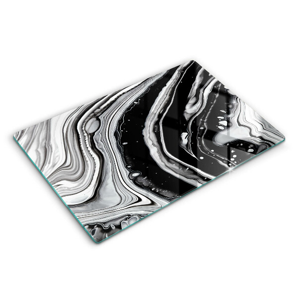 Skärbräda glas modern Bläckabstraktion