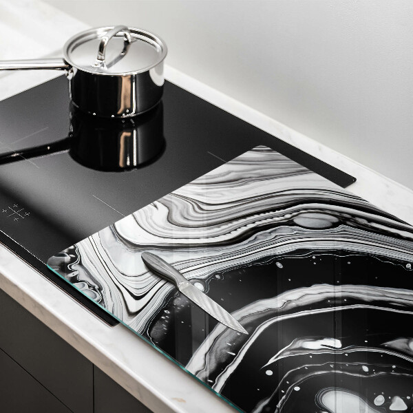 Skärbräda glas modern Bläckabstraktion