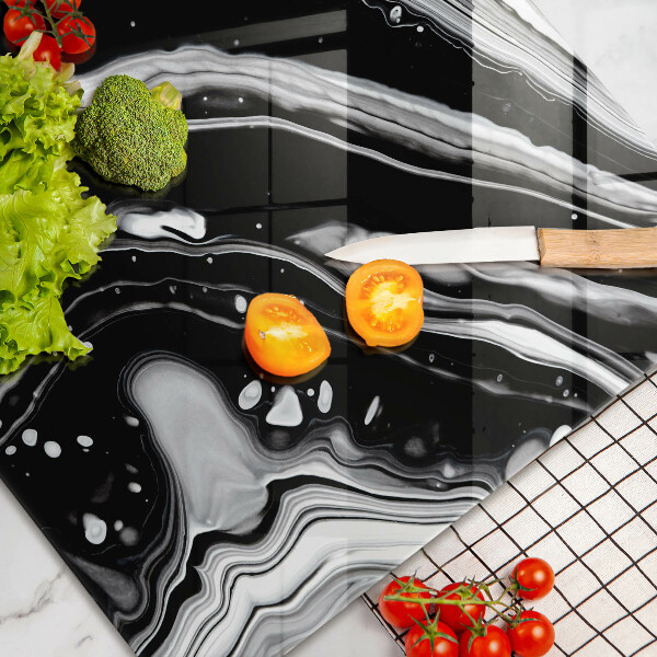 Skärbräda glas modern Bläckabstraktion