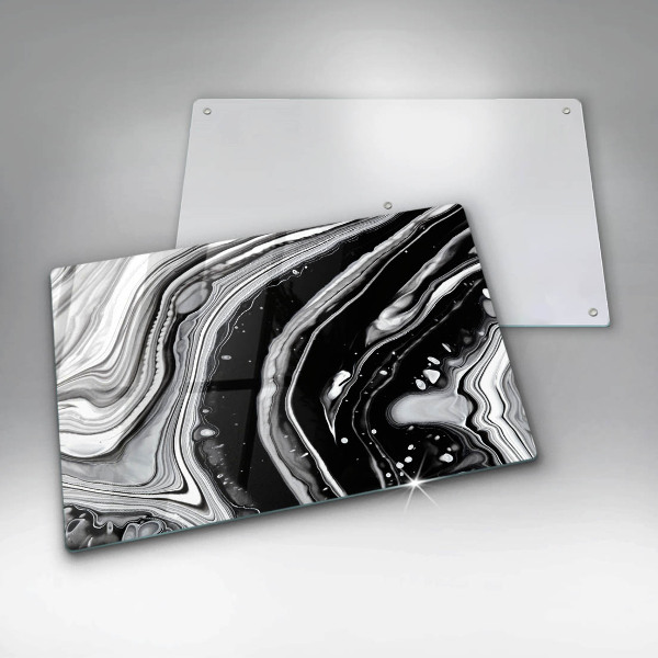 Skärbräda glas modern Bläckabstraktion