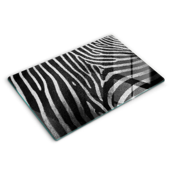 Skärbräda glas modern Zebra ränder